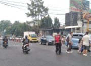 Personel Unit Patroli Samapta Polsek Cidadap Antisipasi Rawan Sore Gelar Pengaturan Arus Lalin