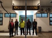 Kapolsek Buah Batu Melalui pawas lakukan pegawasan kegiatan Kantor KPU kota Bandung