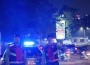 Jaga Kondusifitas, Unit Patroli 18.4.D Polsek Cicendo Polrestabes Bandung Laksanakan Bandung Lautan Biru