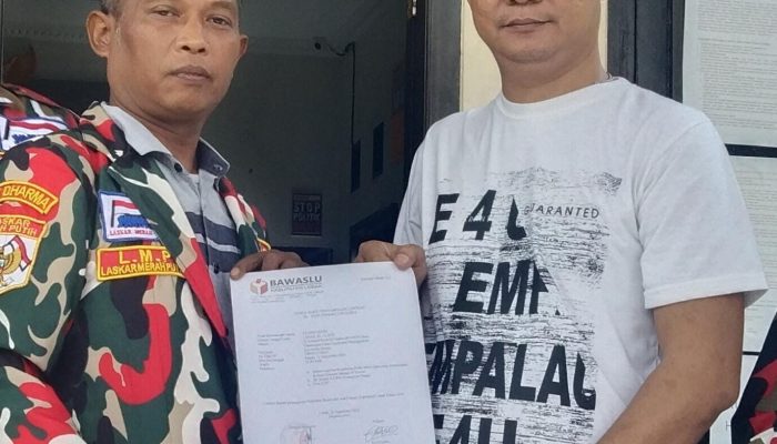 Ormas LMP Laporkan Duga’an Salah Satu Calon Bupati Lebak Memiliki KTP Ganda, Kebawaslu