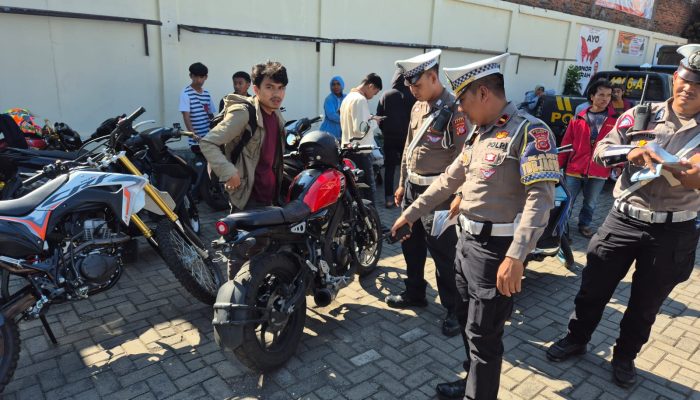 Polres Garut Kembali Razia Knalpot Tidak Sesuai Spesifikasi Teknis di Samarang