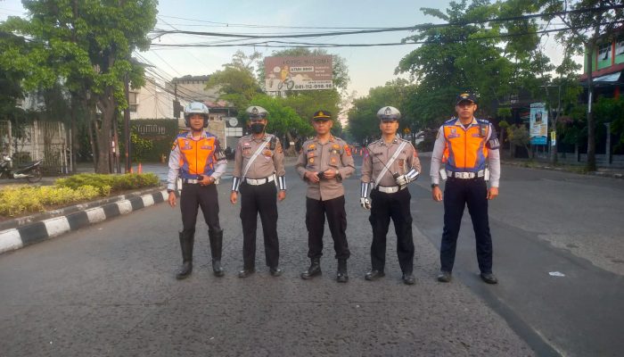 Wakapolsek Lengkong pimpin Pengamanan Giat Car Free Day Buahbatu