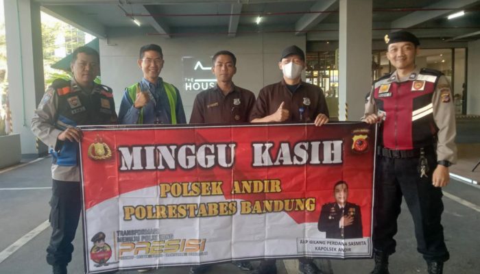 Jajaran Polsek Andir Laksanakan Pengamanan Gereja Ibadah Siang Minggu