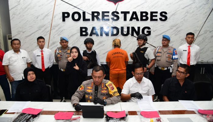 Sat Reskrim Polsek Buah Batu Polrestabes Bandung, berhasil tangkap pelaku pembunuhan mamah mudah, Siti Oktaviani (21) di Garut