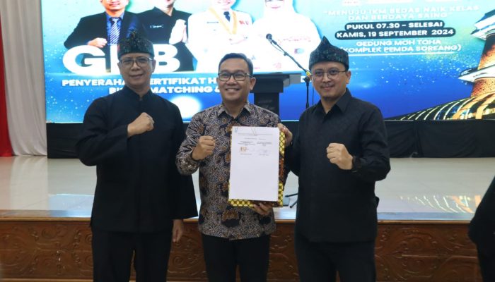 Pemkab Bandung: Gebyar Penyerahan Sertifikat Halal, Merek HAKI, TKDN IK, Kurasi dan Business Matching