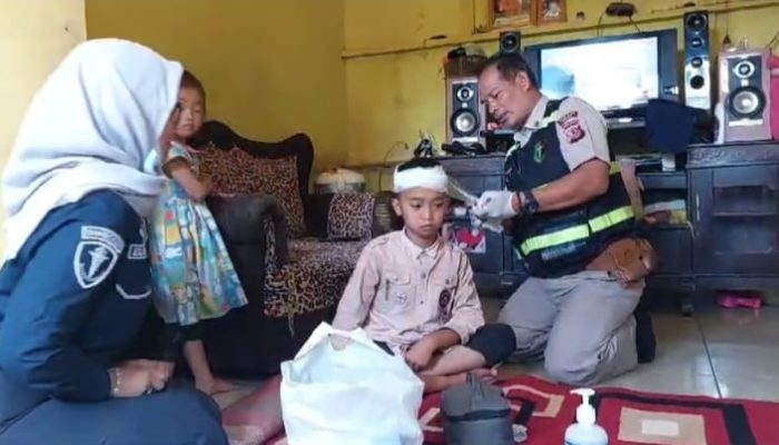 Sidokkes Polres Garut Laksanakan Penanganan Korban Gempa