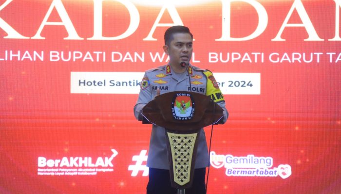 Kapolres Garut Pimpin Pengamanan Rapat Pleno Terbuka