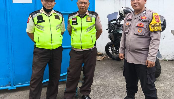 Bhabinkamtibmas Polsek Bandung kidul kunjungi Satpam sampaikan pesan kamtibmas