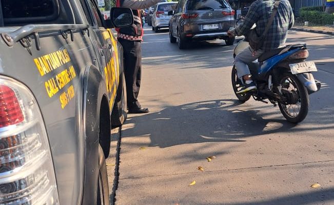 Antisipasi ganguankamtimas dijalan raya pada siang hari unit samapta