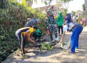 Sinergitas TNI – Polri Polsek Cilawu Bersama Koramil 1114 Lakukan Kegiatan Jumat Bersih