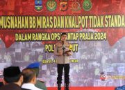 Polres Garut Musnahkan Ribuan Botol Miras Dan Knalpot Tidak Standar Hasil Operasi Penyakit Masyarakat Tahun 2024