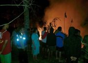Polsek Wanaraja Cek TKP Kebakaran Menghanguskan Dua Rumah