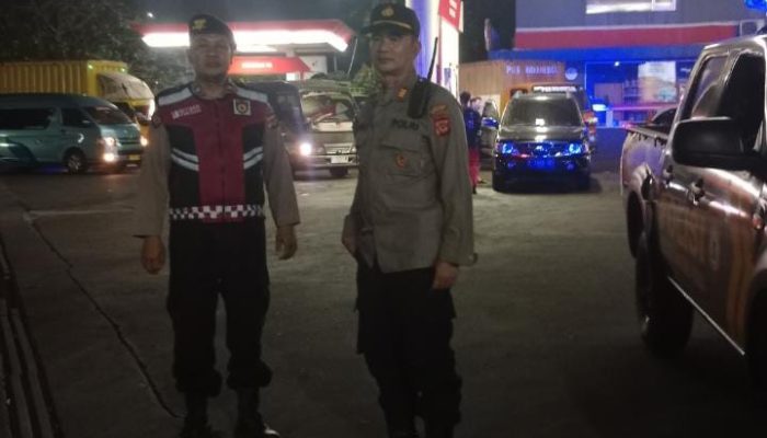 Patroli SPBU, Anggota Samapta Polsek Bandung Kidul Lakukan patroli Cegah C3