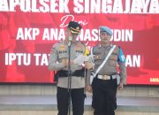 Kapolres Garut Pimpin Upacara Serah Terima Jabatan Kapolsek Singajaya