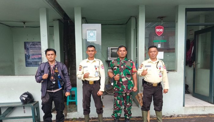 Sinergitas TNI POLRI Sambang dan Silaturahmi dengan Satpam PT. SNS