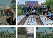 Dukung Program Pemerintah, Kapolres Lombok Timur Bersama kasat lantas polres Lombok Timur Gelar Peningkatan Ketahanan Pangan dengan cara menanam bibit cabe dan tomat