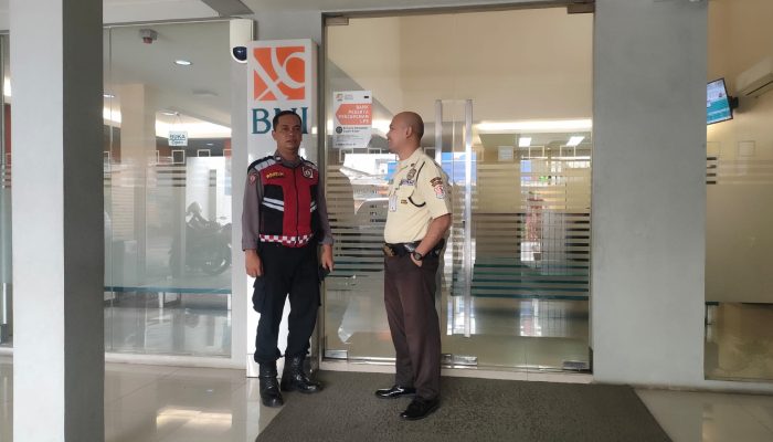 Patroli Perbankan, Polsek Rancasari Monitoring Keamanan Kantor Bank