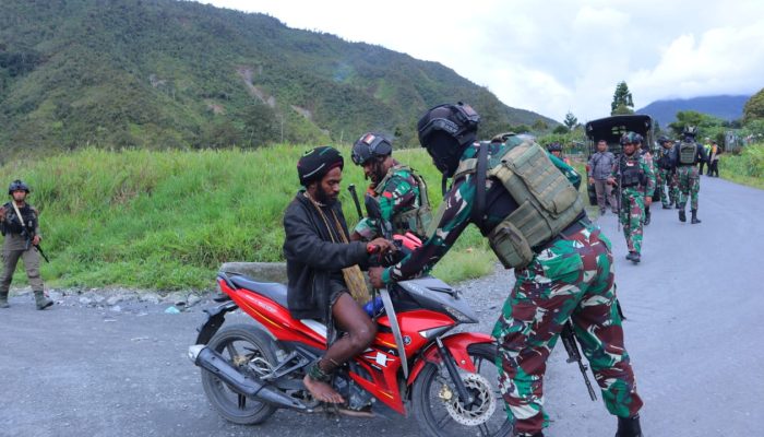 Jamin Kondusifitas, Kodim 1714/PJ Gelar Patroli dan Sweping Gabungan di Kota Mulia