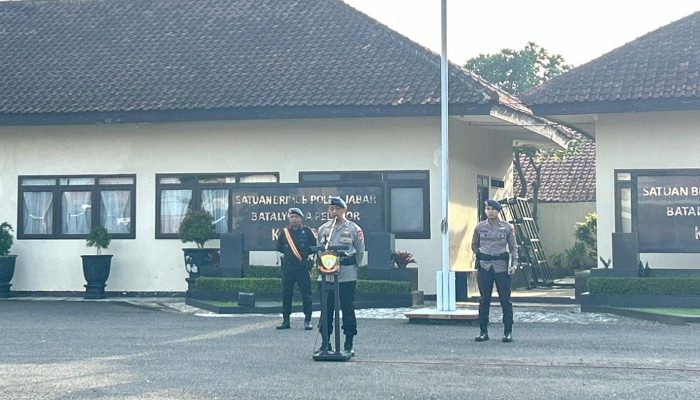 Satbrimob Polda Jabar Laksanakan Apel Pagi Gabungan Dalam Kesiapan Tugas Menjaga Kamtibmas