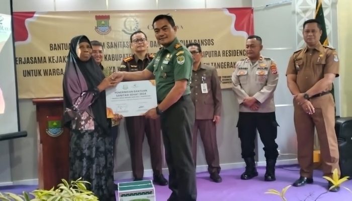 Danramil 14/Panongan Hadiri Peresmian Bantuan Program Sanitasi Sehat