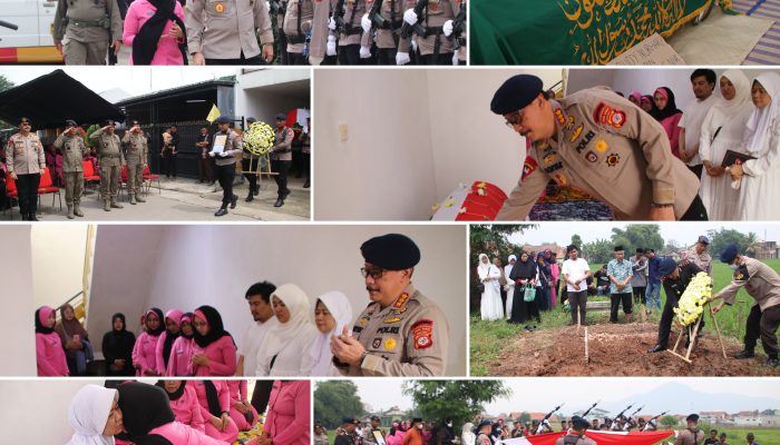 Dansat Brimob Polda Jabar Hadiri Pemakaman Alm. Aipda Rudy Nurhary