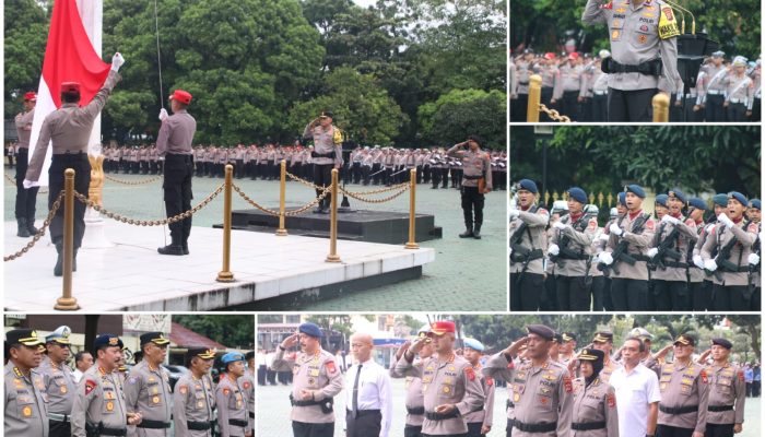 Dansat Brimob Polda Jabar Ikuti Upacara Hari Kesadaran Nasional di Mapolda Jabar