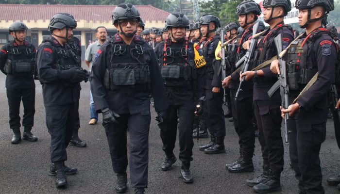 Brimob Polda Jabar Gelar Apel Kesiapan Operasi Mantap Praja Lodaya Tahap Pelantikan Gubernur & Wakil Gubernur Terpilih