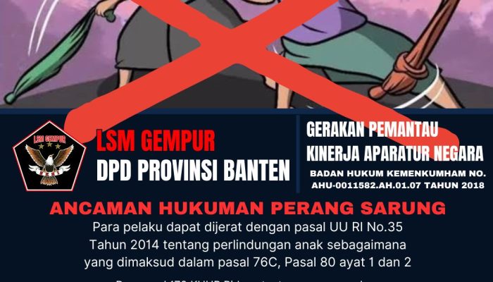 LSM GEMPUR Imbau Remaja Hindari Perang Sarung