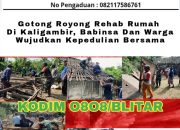 Gotong Royong Rehab Rumah Di Kaligambir, Babinsa Dan Warga Wujudkan Kepedulian Bersama