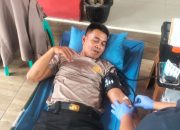 Wakapolsek Bantarujeg dan Anggota Gelar Donor Darah, Wujud Kepedulian kepada Sesama