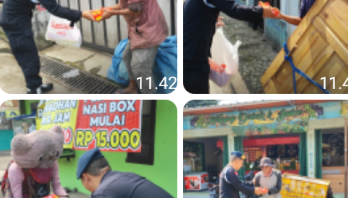 Satbrimob Polda Jabar Gelar Kegiatan Jumat Berkah: Bagikan Makanan Gratis kepada Warga Jatinangor