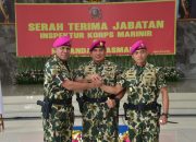 Kolonel Marinir Ena Sulaksana Resmi Pimpinan Prajurit Petarung Pasmar 1