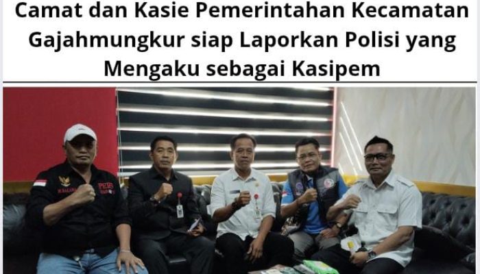 Camat dan Kasie Pemerintahan Kecamatan Gajahmungkur siap Laporkan Polisi yang Mengaku sebagai Kasipem