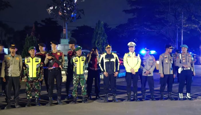 Polres Majalengka Bersama Tiga Pilar Gelar Patroli Biru Gabungan Antisipasi Geng Motor