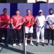 Kabid Humas Polda Jabar dan Komandan Pussenif TNI AD Bertanding Tenis Bersama di Mapolda Jabar, Pererat Sinergitas
