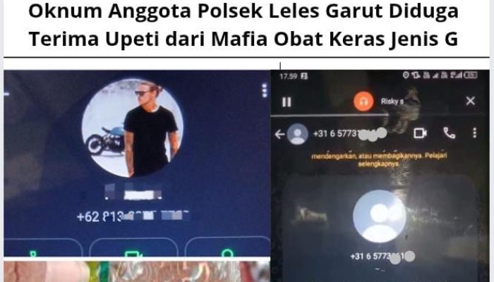 Oknum Anggota Polsek Leles Garut Diduga Terima Upeti dari Mafia Obat Keras Jenis G