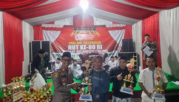 Kapolsek Cikijing Hadiri Istighosah dan Tabligh Akbar Dalam Rangka HUT RI Ke-80 Tahun 2025