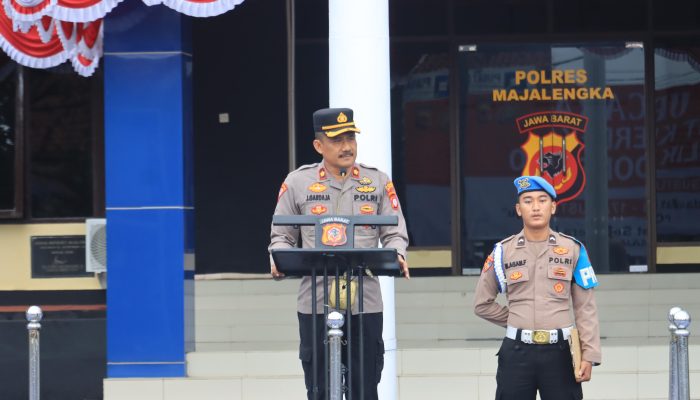 Polres Majalengka Gelar Apel Pagi Untuk Tingkatkan Kedisiplinan Anggota