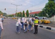 Sat Lantas Polres Majalengka Laksanakan Pengaturan Lalu Lintas Pagi Demi Terciptanya Kamseltibcarlantas