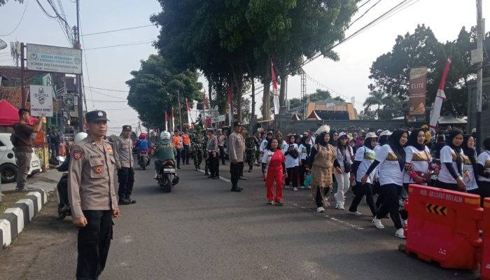 Polres Garut Amankan Kegiatan Jalan Santai Bersama Danrem 062/Tarumanagara
