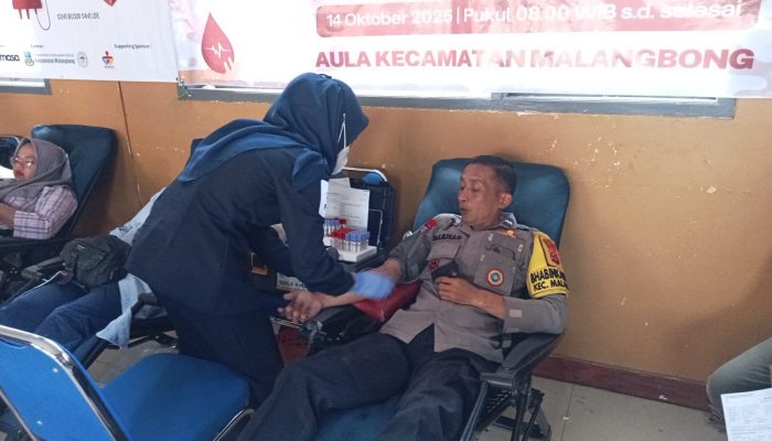 Polsek Malangbong Dukung Aksi Donor Darah Forkopimcam, Wujud Sinergi untuk Kemanusiaan