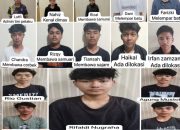 POLISI  AMANKAN BELASAN PELAKU TAWURAN BRUTAL  DI CIBOGO, KORBAN ANAK DI BAWAH UMUR