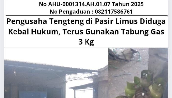 Pengusaha Tengteng di Pasir Limus Diduga Kebal Hukum, Terus Gunakan Tabung Gas 3 Kg