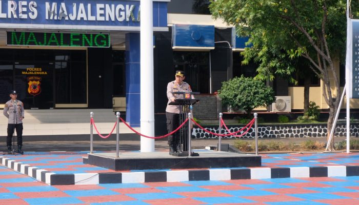 Polres Majalengka Gelar Apel Jam Pimpinan, Tekankan Kedisiplinan dan Profesionalisme Personel