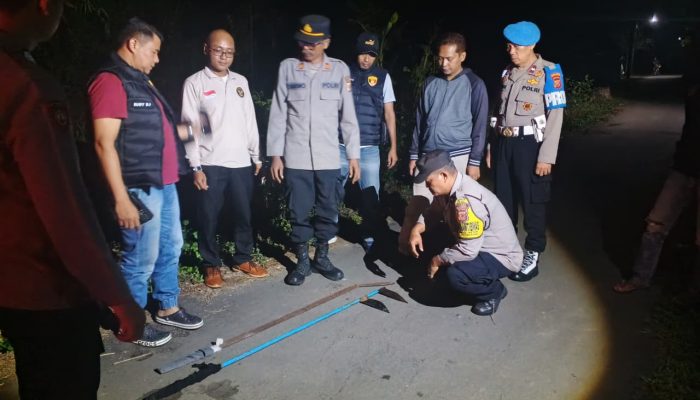 Patroli Malam Polsek Jatiwangi Amankan Sajam Diduga Akan Dipakai Remaja Tawuran