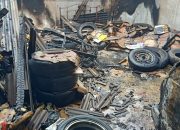 Respon Cepat Polsek Bayongbong Amankan TKP Kebakaran, Kerugian Mencapai Puluhan Juta