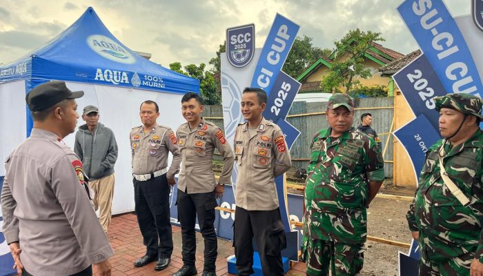 Polsek Cikijing Dukung Sportivitas Lewat Pengamanan Pertandingan Sepak Bola SU-CI Cup 2025