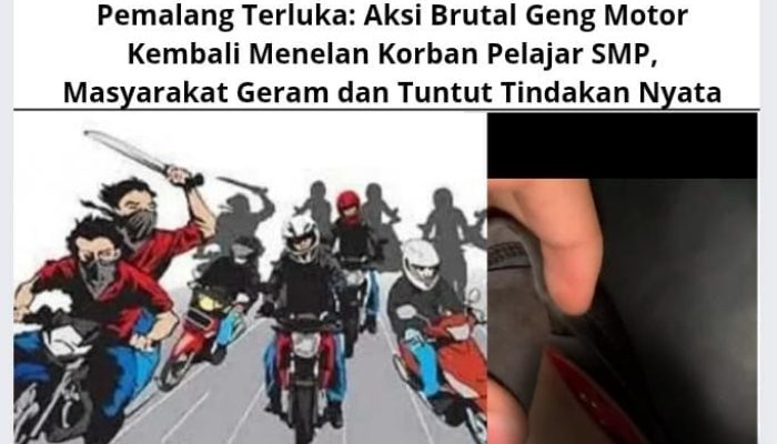 Pemalang Terluka: Aksi Brutal Geng Motor Kembali Menelan Korban Pelajar SMP, Masyarakat Geram dan Tuntut Tindakan Nyata