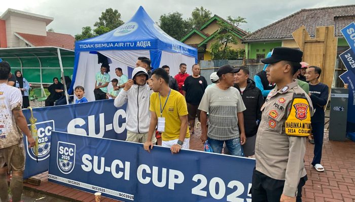 Polsek Cikijing Masifkan Pengamanan Pertandingan Sepak Bola SU-CI Cup 2025