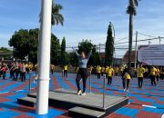 Polres Majalengka Gelar Olahraga Pagi dengan Senam Bersama